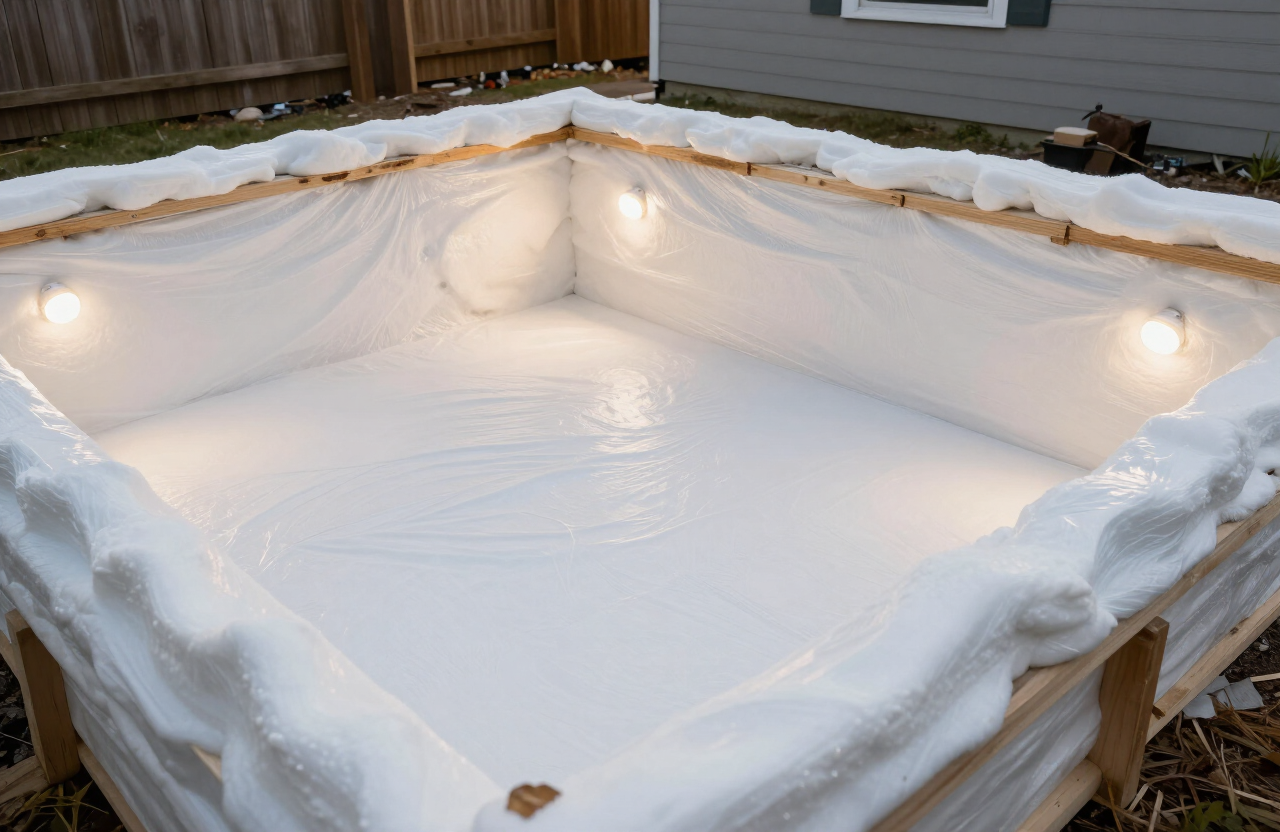 Encapsulated crawl space with vapor barrier and closed-cell spray foam in a Winchester Virginia home